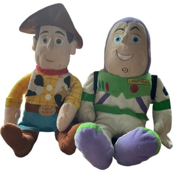 Disney Pixar Toy Story 2 Kohls Cares Rex Woody Buzz Lightyear Plush Book Set - Picture 2 of 11